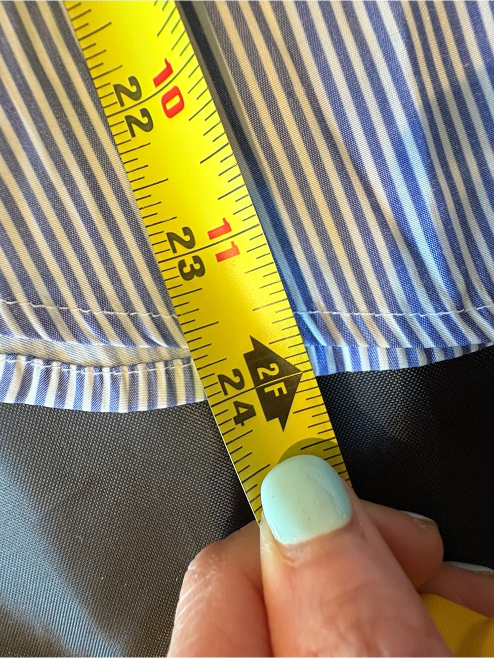☀️☀️☀️3 for $30!Blue Blouse Pinstripe Business Casual Summer Coastal Grandmother - Picture 6 of 8